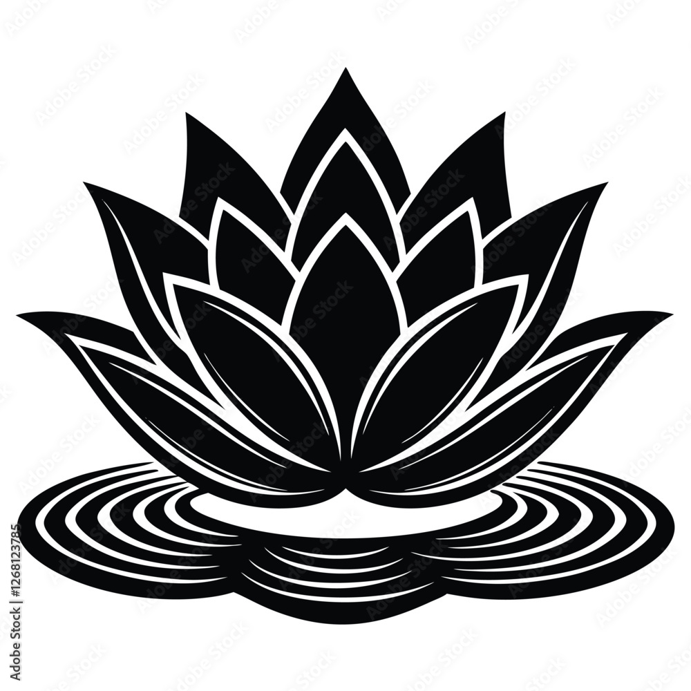 Flower black and white abstract flower Flower black and white abstract flower
