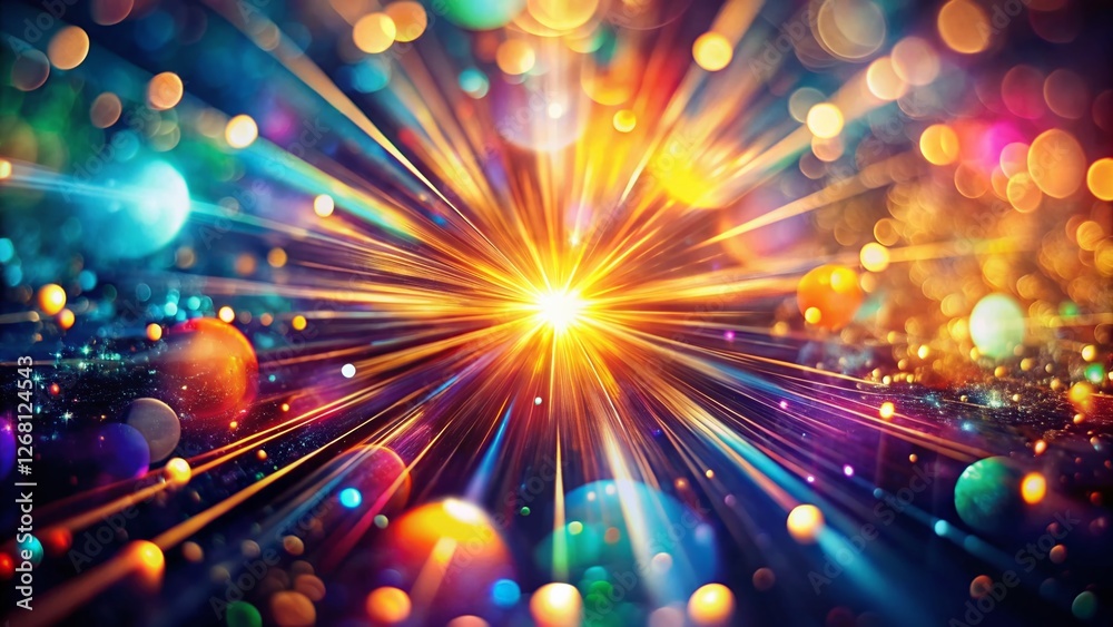 Fototapeta premium Abstract Macro Photography: Overexposed Lens Flare Background
