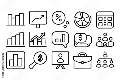 business and marketing related editable stroke out