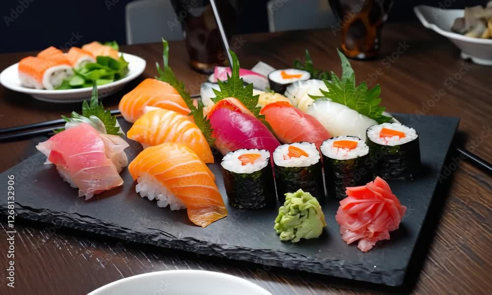 sushi on a plate sushi on a plate