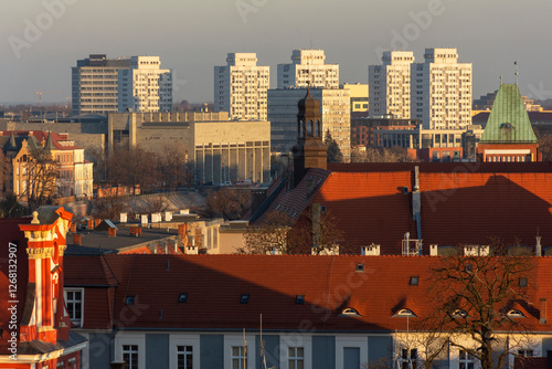 Obraz na płótnie Wrocław - stara i nowa architektura w salonie