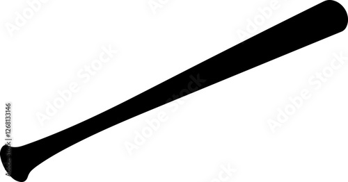 Silhouette of a Baseball Bat