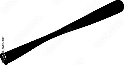 Silhouette of a Baseball Bat