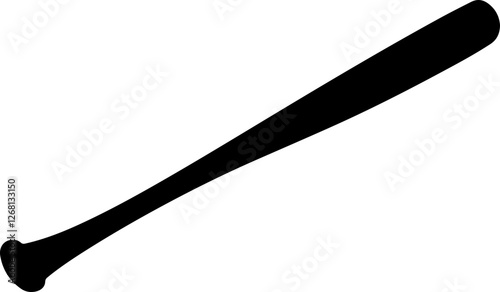 Silhouette of a Baseball Bat