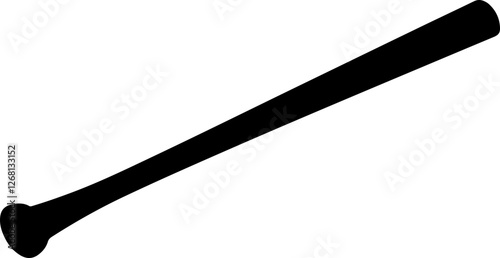 Silhouette of a Baseball Bat