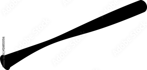Silhouette of a Baseball Bat