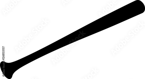 Silhouette of a Baseball Bat