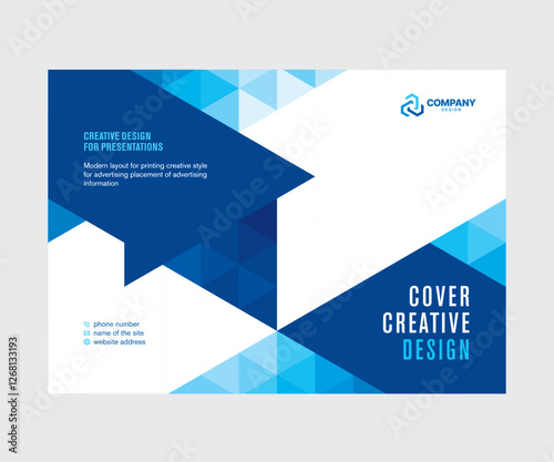 Abstract cover design for the annual report, catalog, booklet, template for presentations and conferences