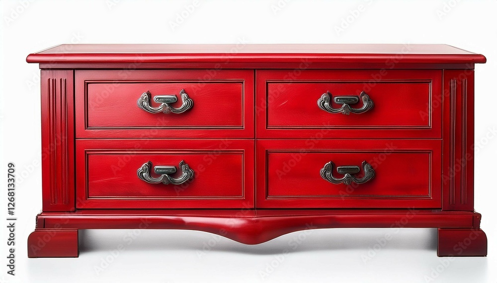 Fototapeta premium red wooden drawers