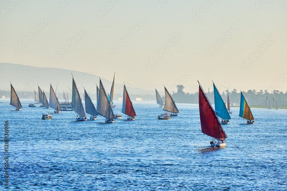Fototapeta premium sailing on the nile river
