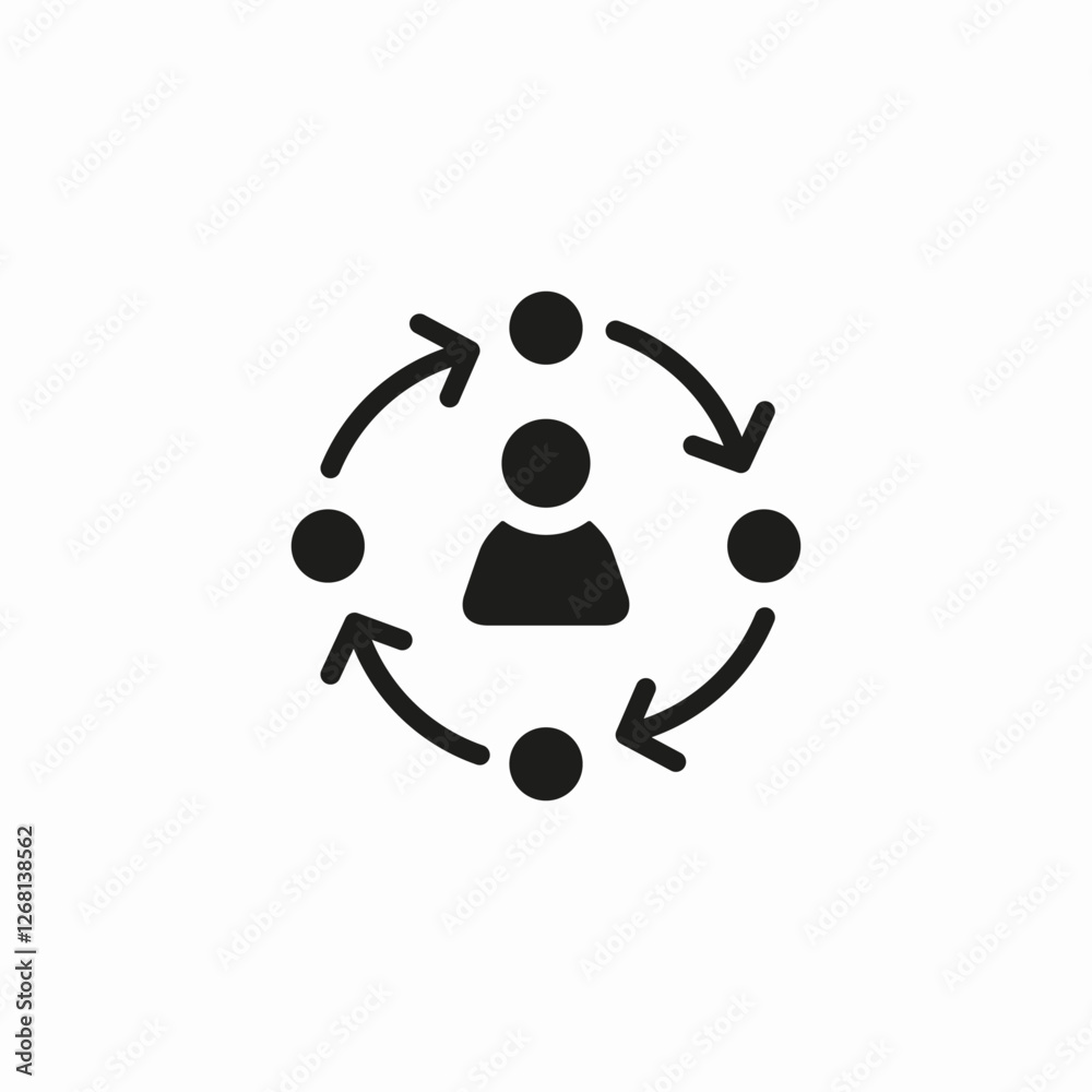 user network icon sign vector user network icon sign vector