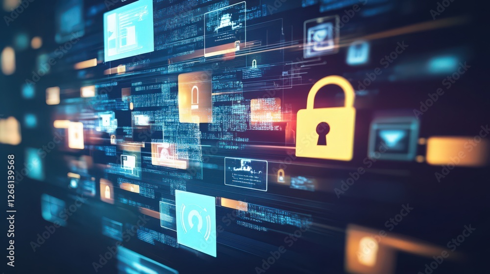 Data protection and network security with digital padlock and interfaces Data protection and network security with digital padlock and interfaces