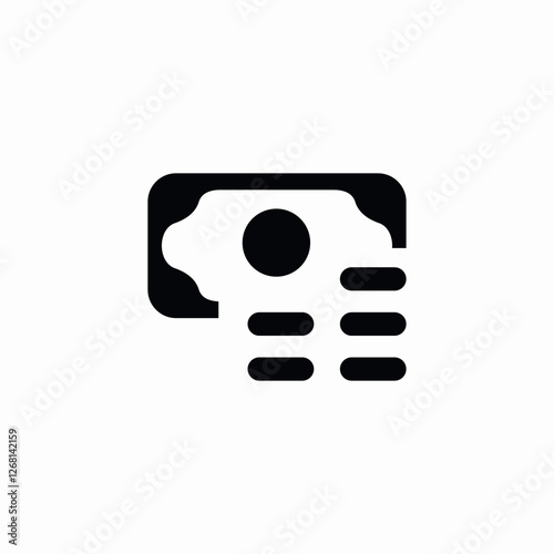 paper coin cash icon sign vector