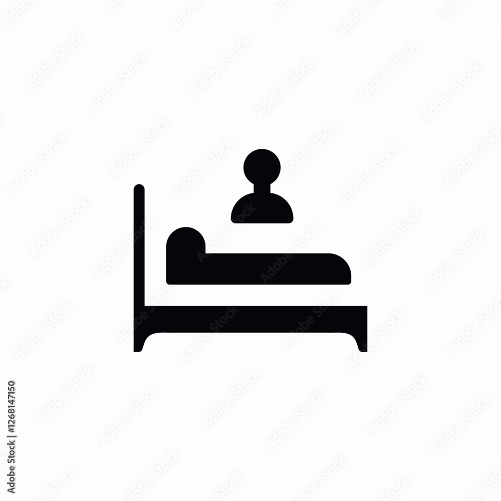 one person accommodation icon sign vector one person accommodation icon sign vector