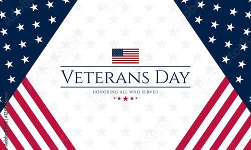 Happy Veterans Day United States of America background vector illustration