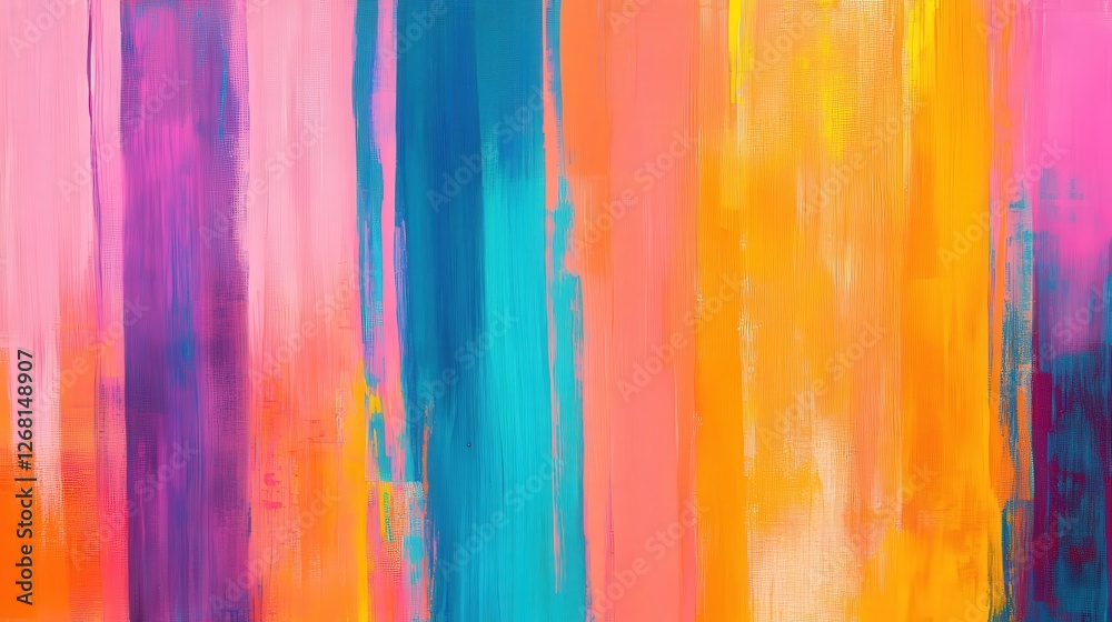 Abstract Colorful Vertical Brushstrokes Painting Abstract Colorful Vertical Brushstrokes Painting