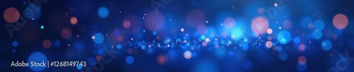 Blurred blue glowing particles, abstract bokeh backdrop vibrant, dynamic , visual, magical, dynamic