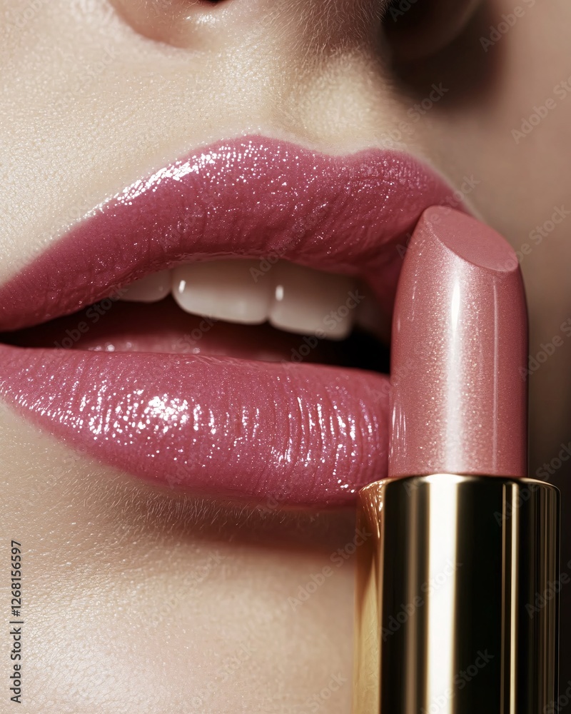 Obraz premium lipstick and lips