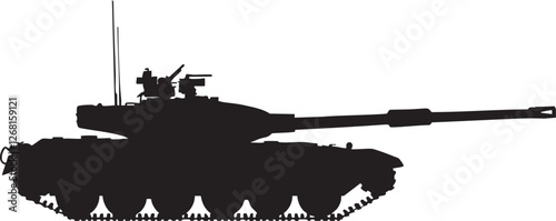 vector silhouette of a abstract tank military vehicle
