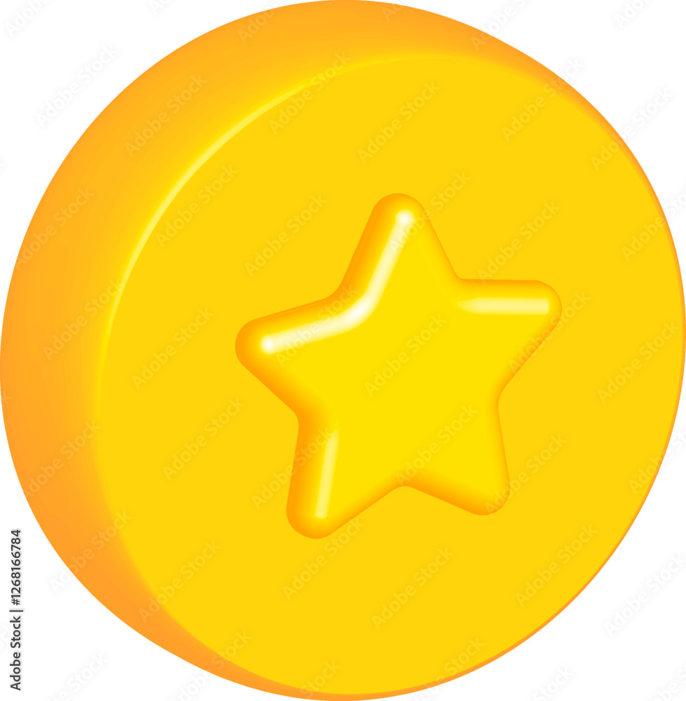 3d star coin