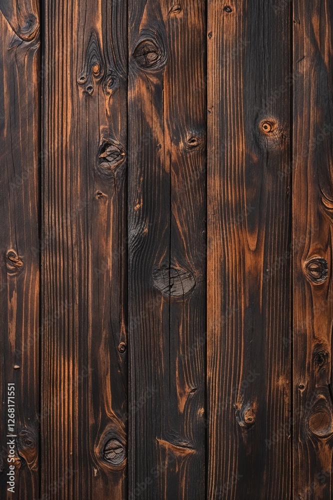close-up view of the wood, emphasizing its texture and grain patterns. The wood appears aged, with a rich, dark brown color and visible knots and imperfections that add character. close-up view of the wood, emphasizing its texture and grain patterns. The wood appears aged, with a rich, dark brown color and visible knots and imperfections that add character.