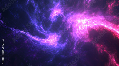 Wallpaper Mural Abstract cosmic nebula swirls, vibrant pink blue hues, background for design Torontodigital.ca