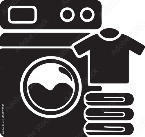 Illustration of a pile of clothes after being washed in a washing machine