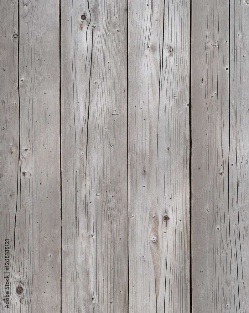 a wooden surface, showcasing a vertical layout of four wide planks. The wood has a weathered and rustic appearance, with a predominantly light gray color, interspersed with subtle variations in tone. a wooden surface, showcasing a vertical layout of four wide planks. The wood has a weathered and rustic appearance, with a predominantly light gray color, interspersed with subtle variations in tone.