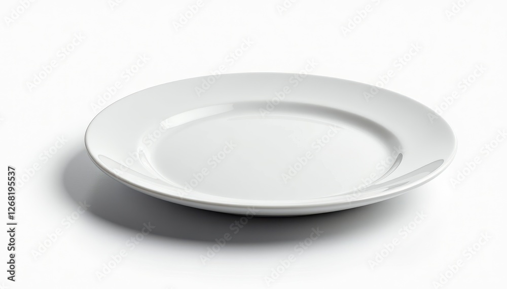 Highquality white porcelain plate on a pristine white background, showcasing intricate details and glossy texture. A white plate on a white surface with a shadow. Highquality white porcelain plate on a pristine white background, showcasing intricate details and glossy texture. A white plate on a white surface with a shadow.