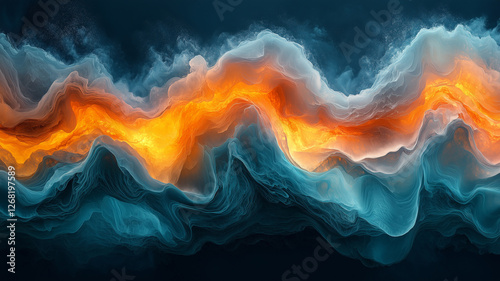 High-resolution 4K abstract wallpaper featuring vibrant teal