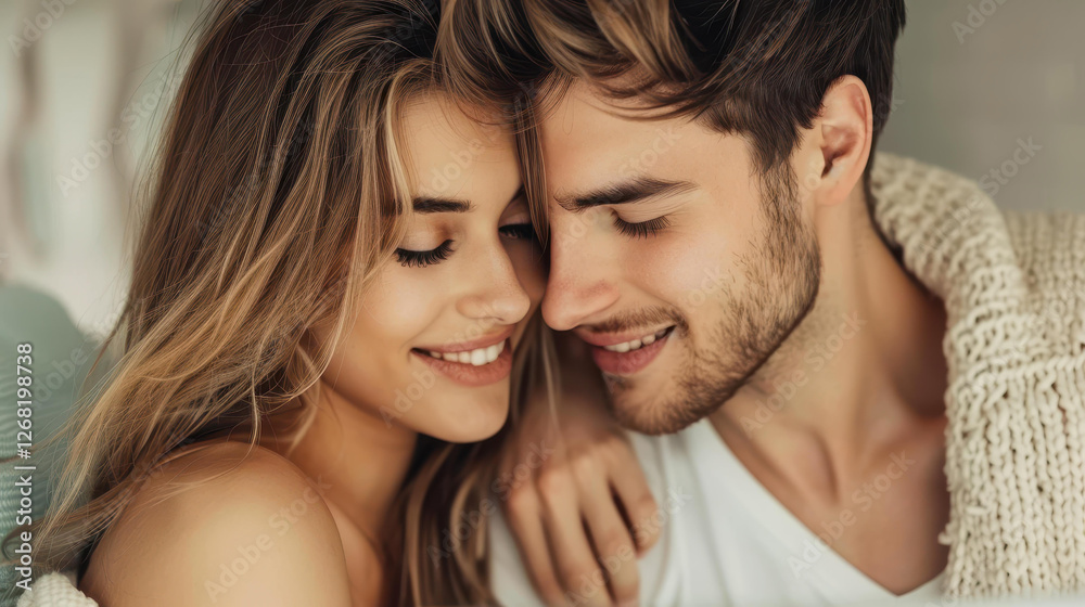 A joyful young couple enjoys quality time on their sofa, happily working together on their laptop at home. A joyful young couple enjoys quality time on their sofa, happily working together on their laptop at home.