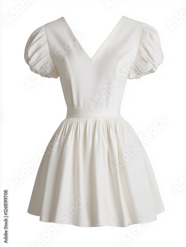 White dress isolated on white background