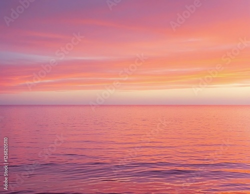 Dreamy Sunset Sky: A Serene Blend of Soft Oranges and Pinks