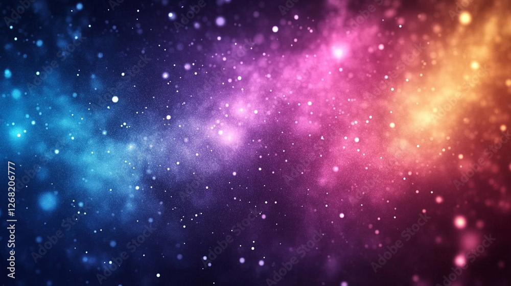 Fototapeta premium A dazzling night sky filled with vibrant colors multiple meteors and countless stars creating a breathtaking cosmic spectacle symbolizing wonder dreams limitless possibilities and cosmic energy