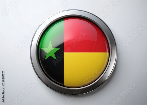 Guinea-Bissau Flag: Minimalist Shiny Black Button Stock Photo Free Download Guinea-Bissau Flag: Minimalist Shiny Black Button Stock Photo - GFXLoad