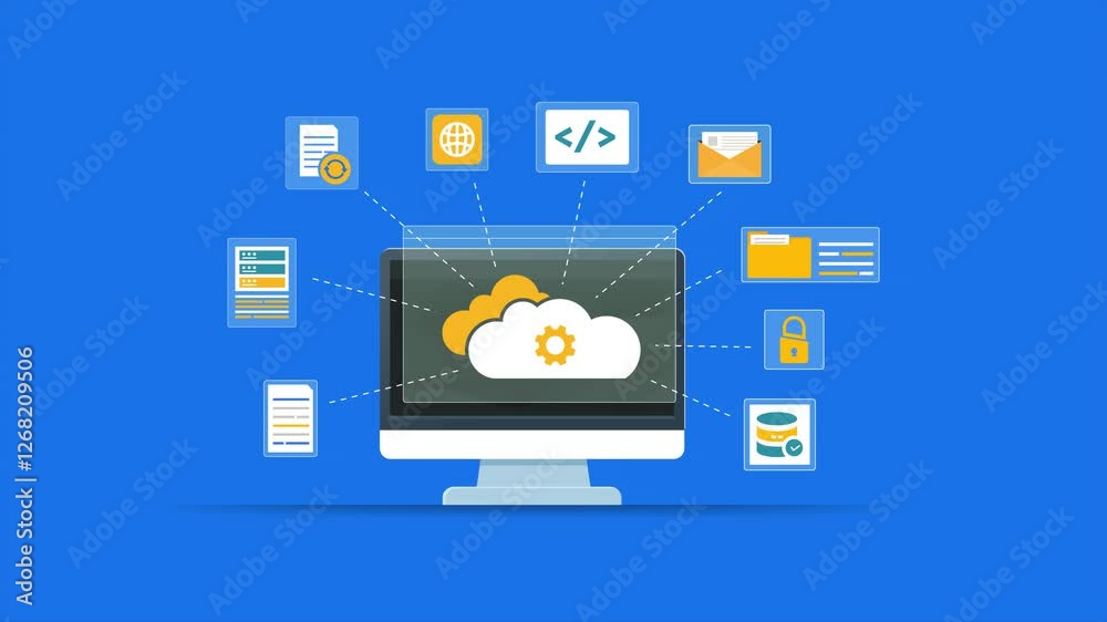 web hosting service, website hosted in a cloud server, Cloud storage