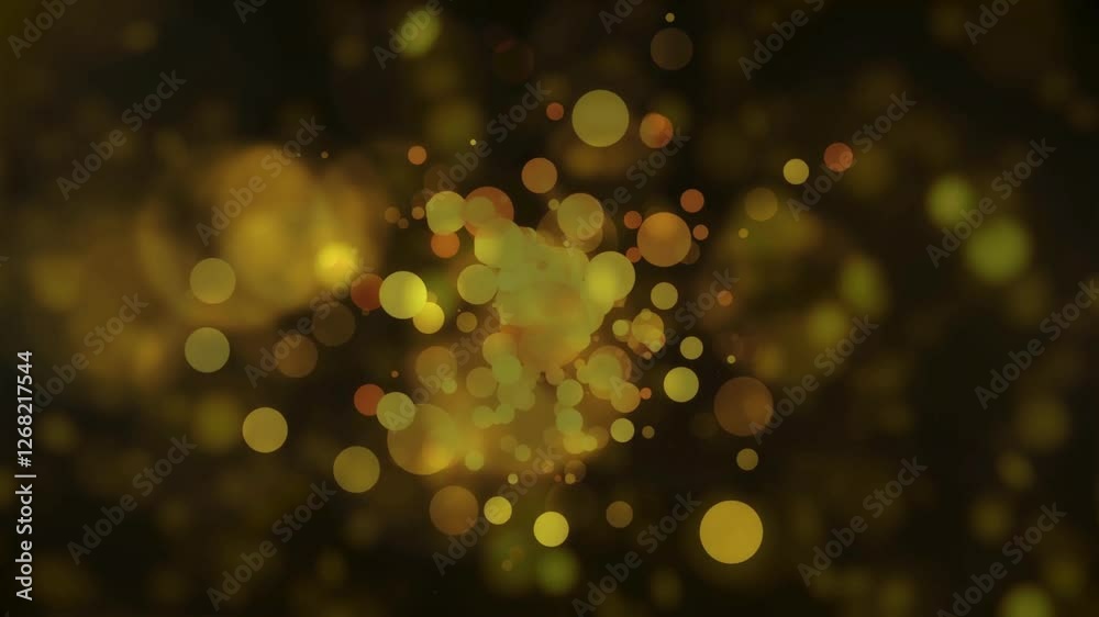 A close-up of glittering gold dust, creating a beautiful bokeh effect