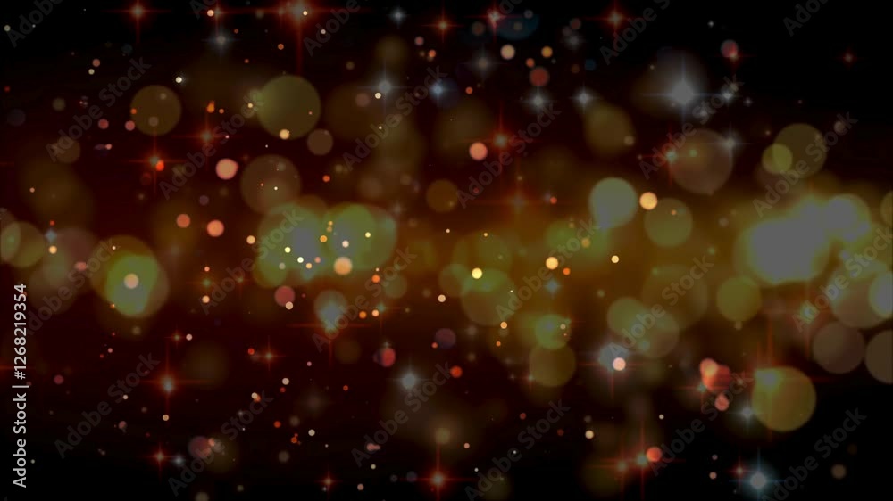 A close-up of glittering gold dust, creating a beautiful bokeh effect