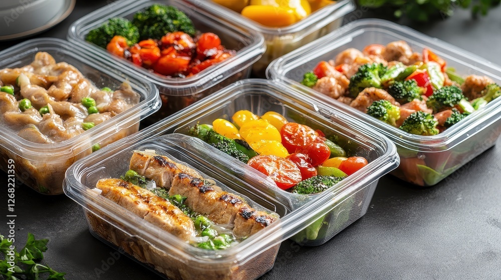 Freshly packed boxed meals with transparent lids, quality assurance. Freshly packed boxed meals with transparent lids, quality assurance.