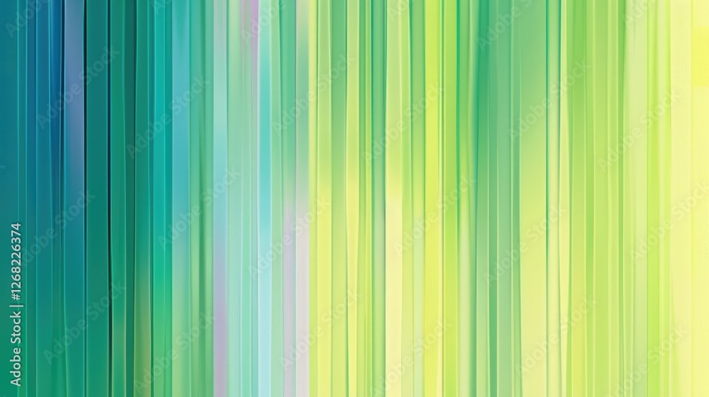 Vibrant abstract vertical stripes in shades of green and blue, creating a calming background for design projects