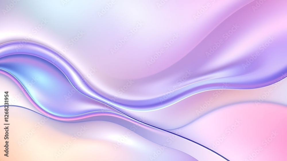 Fototapeta premium pastelcolored background with wavy lines, creating mesmerizing effect, colors blend together to create soft and dreamy atmosphere