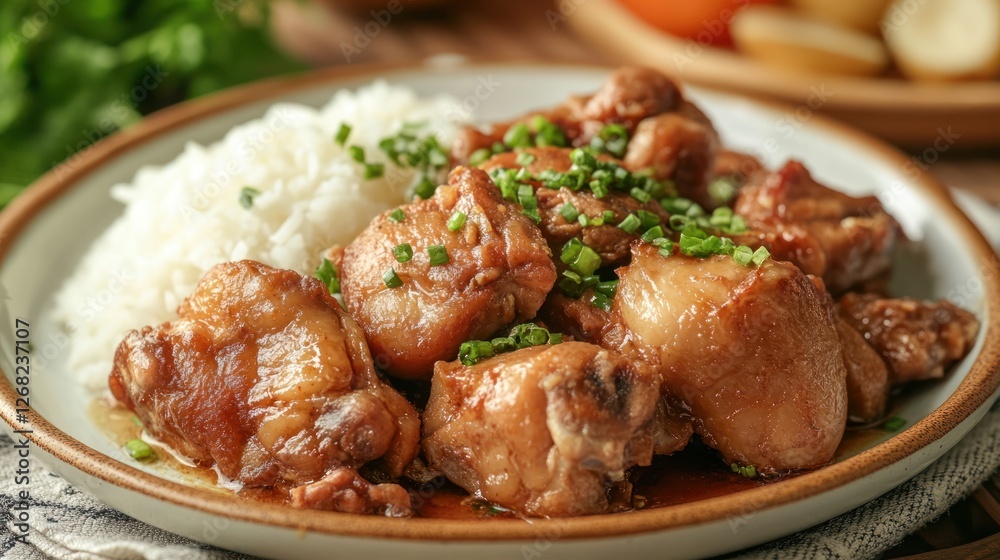 Delicious Braised Chicken with Rice: A savory and flavorful dish perfect for a comforting meal. Delicious Braised Chicken with Rice: A savory and flavorful dish perfect for a comforting meal.