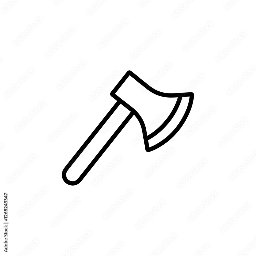 axe icon Simple thin line stroke vector axe icon Simple thin line stroke vector