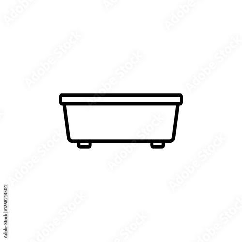 bath tub icon Simple thin line stroke vector