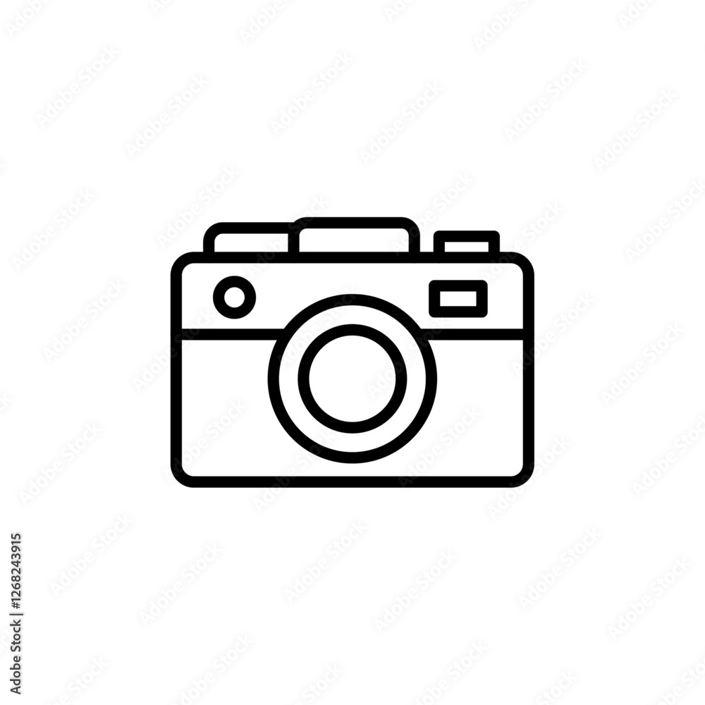 camera icon Simple thin line stroke vector camera icon Simple thin line stroke vector