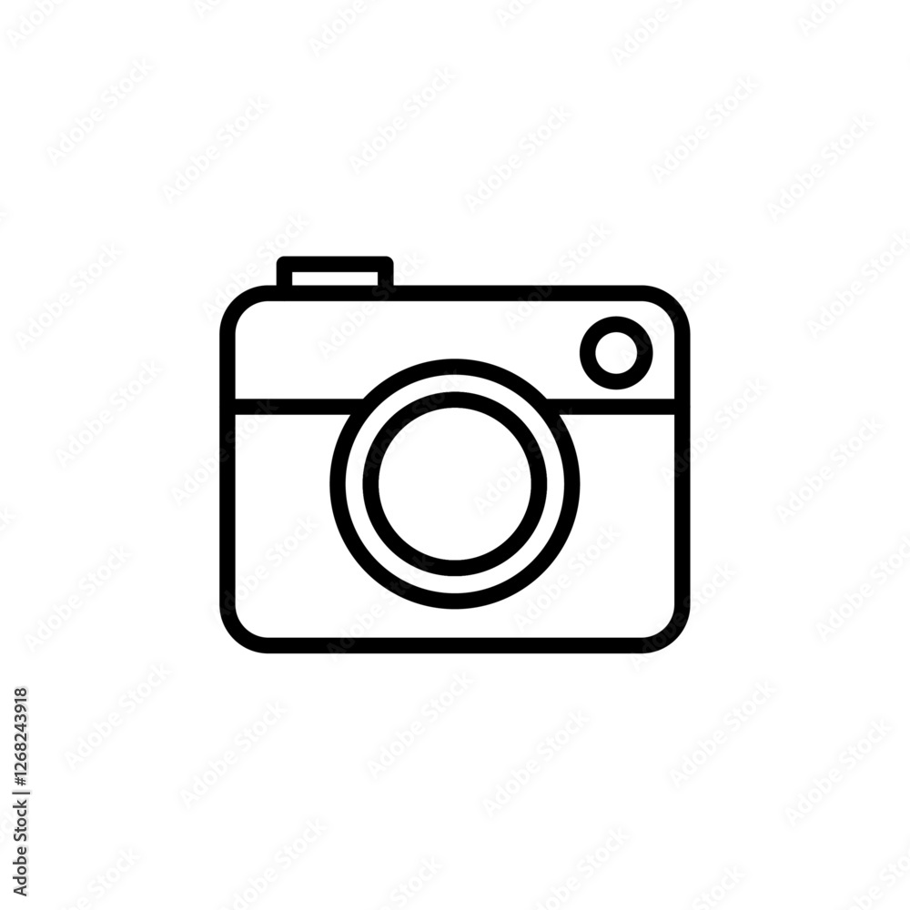 camera icon Simple thin line stroke vector camera icon Simple thin line stroke vector