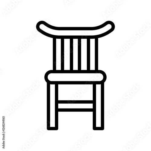 chair icon Simple thin line stroke vector