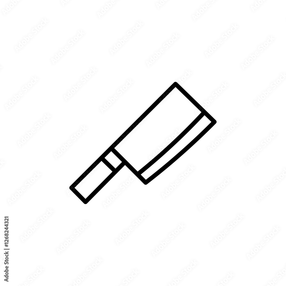 cleaver icon Simple thin line stroke vector cleaver icon Simple thin line stroke vector