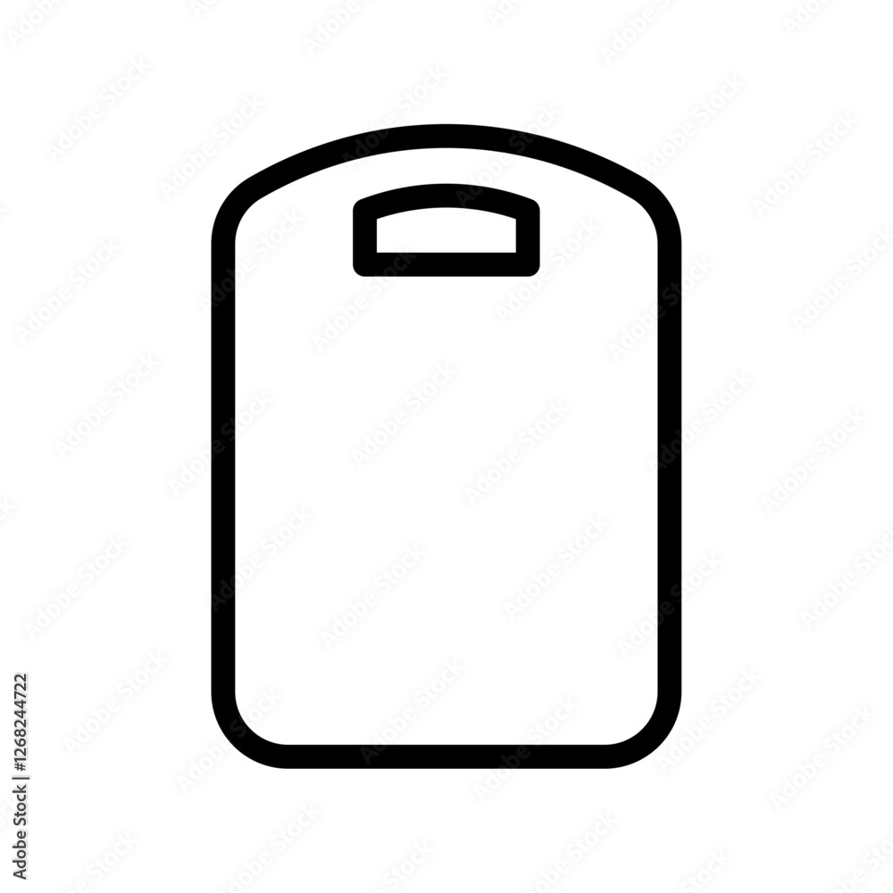 cutting board icon Simple thin line stroke vector cutting board icon Simple thin line stroke vector