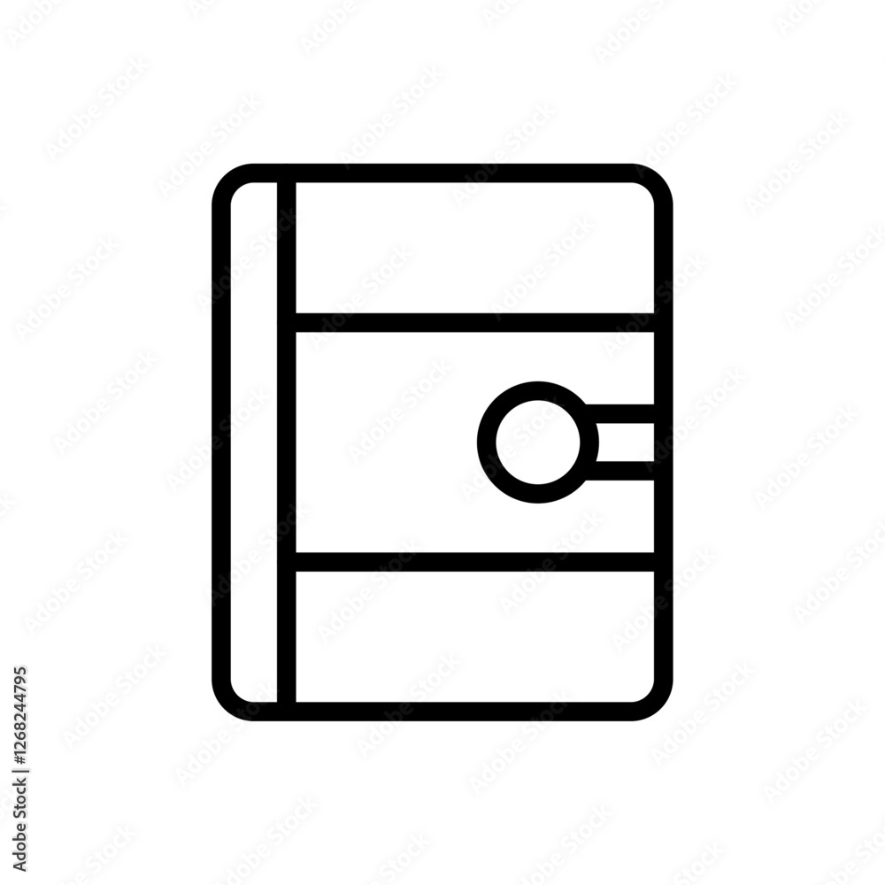 diary icon Simple thin line stroke vector diary icon Simple thin line stroke vector
